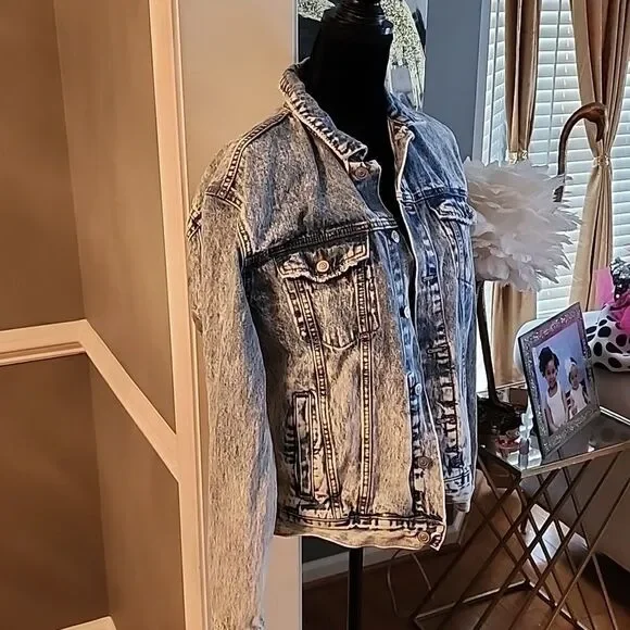 F21 men's denim jacket sz small - Picture 4 of 7